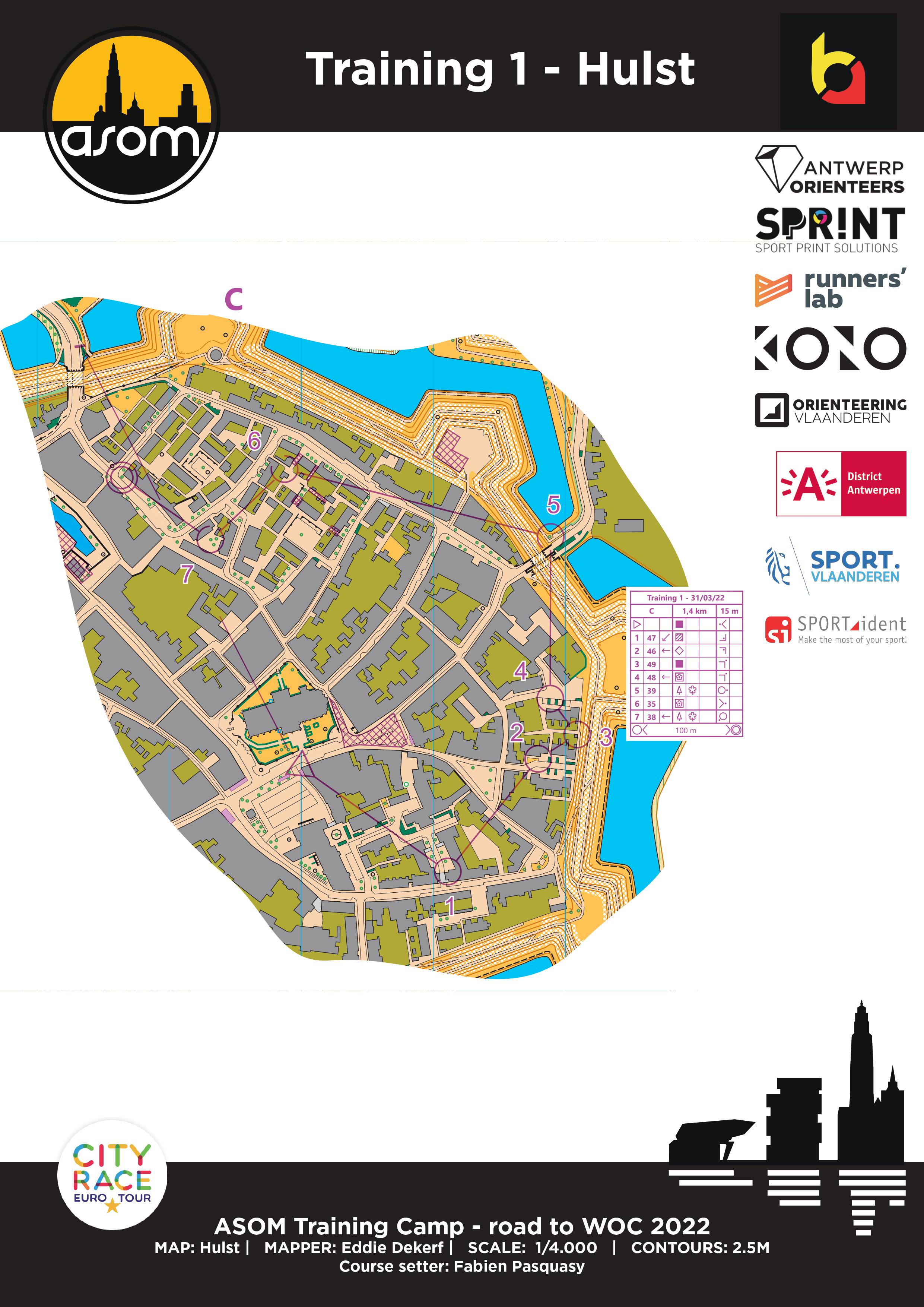 ASOM sprint camp E1 - loop C (31/03/2022)