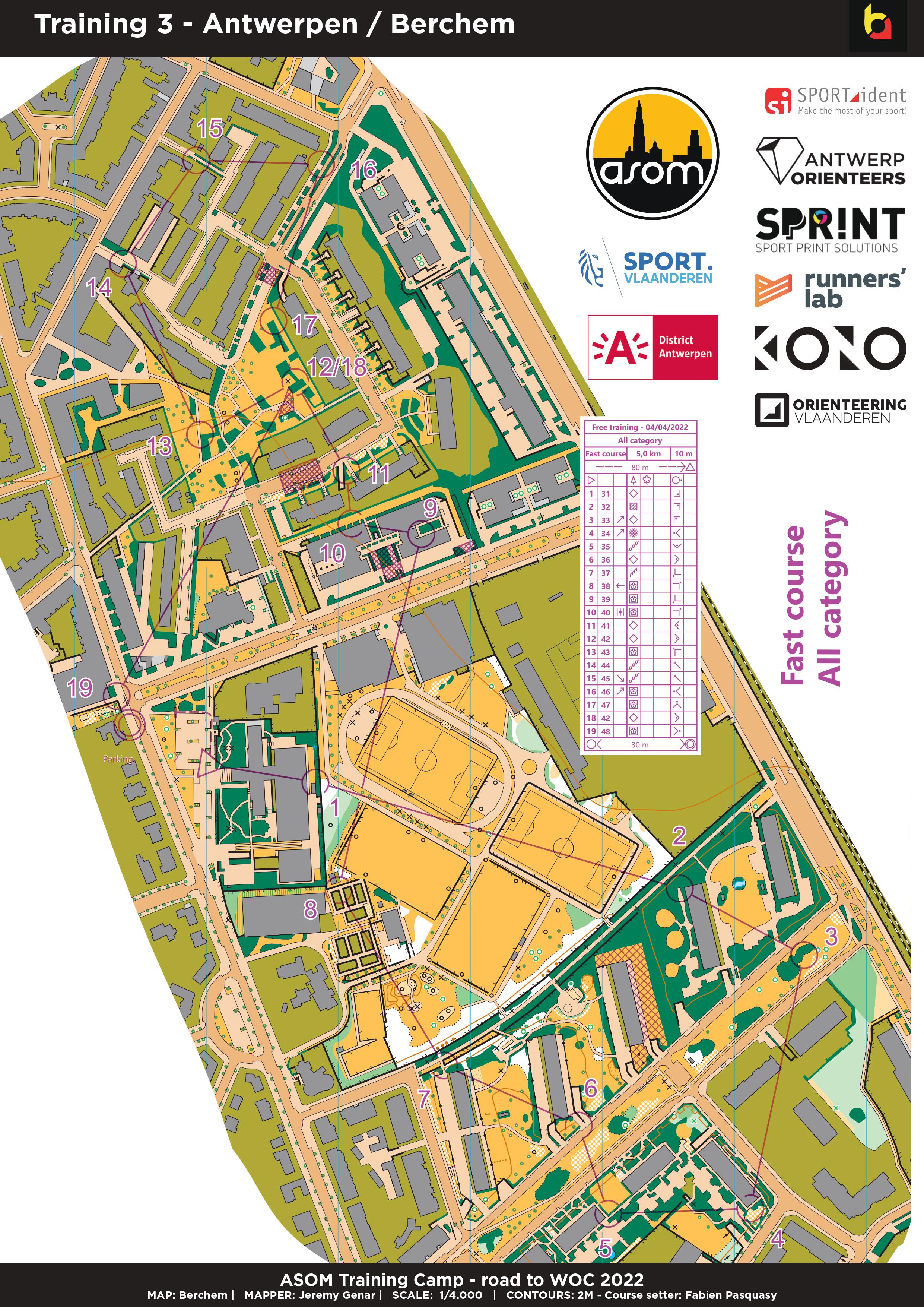 ASOM sprint camp E3 (04/04/2022)