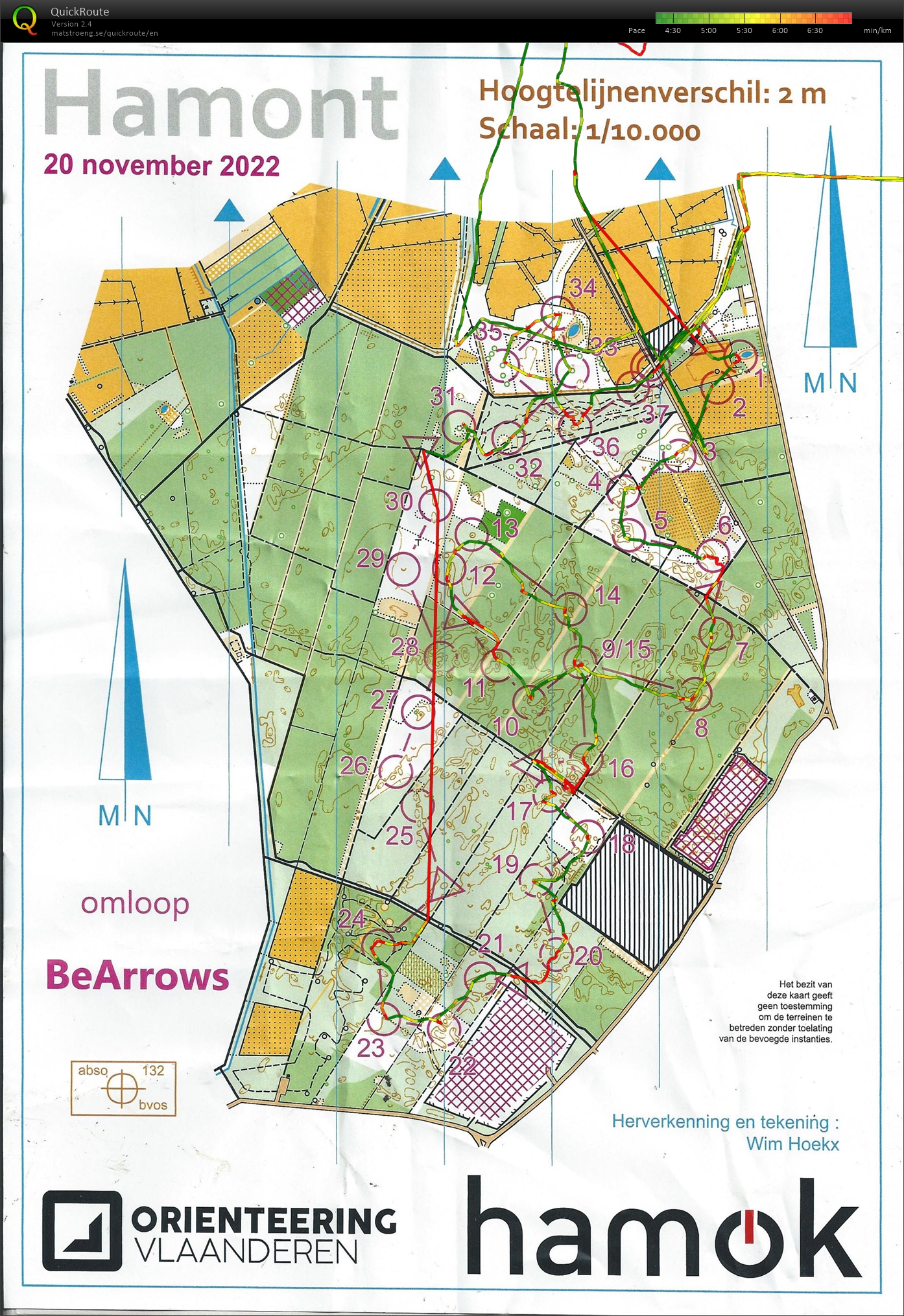 BeArrows Mass start intervals (20/11/2022)